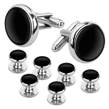 Cufflinks and Studs Set for Tuxedo Shirts Business Wedding 2 Cufflinks and 6 Studs
Cufflinks and Studs Set for Tuxedo Shirts Business Wedding 2 Cufflinks and 6 Studs