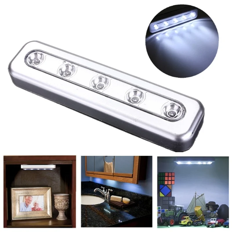 1/2/4PCS Wireless 5 LED Night Light Under Cabinet Wardrobe Closet Kitchen Push Touch Tap Night Light Lamp Stick on Battery Power
1/2/4PCS Wireless 5 LED Night Light Under Cabinet Wardrobe Closet Kitchen Push Touch Tap Night Light Lamp Stick on Battery Power