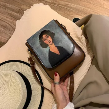Cool 2020 New Retro Literature And Art Oil Painting Style Shoulder Bag Classical Printed Modern Shoulder Bag Women's
Cool 2020 New Retro Literature And Art Oil Painting Style Shoulder Bag Classical Printed Modern Shoulder Bag Women's