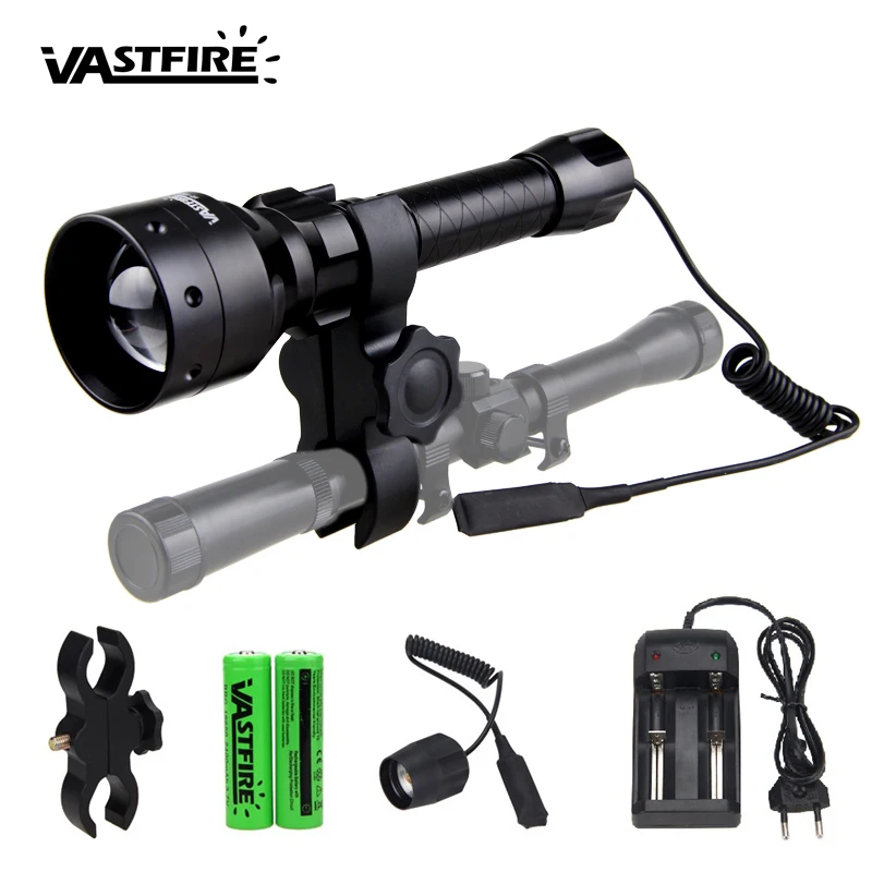 Zoomable Adjustable Infrared Light Hunting Torch Black 850nm IR Night Vision High Quality Long Range+18650 Battery+Charger+Mount
Zoomable Adjustable Infrared Light Hunting Torch Black 850nm IR Night Vision High Quality Long Range+18650 Battery+Charger+Mount