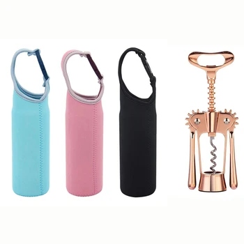 1 Pcs Rose Gold Wing Corkscrew Wine Opener & 6 Pack 18 Oz Neoprene Water Bottle Sleeve Portable Bottle
1 Pcs Rose Gold Wing Corkscrew Wine Opener & 6 Pack 18 Oz Neoprene Water Bottle Sleeve Portable Bottle