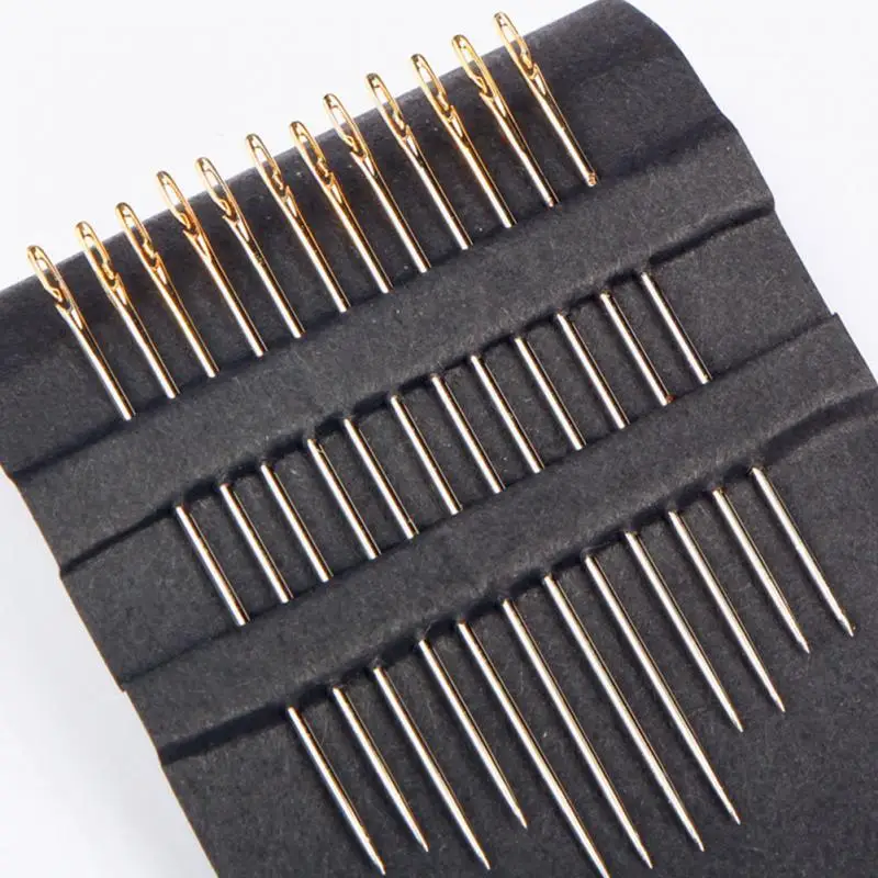 12Pcs Needles Gold Tail Blind Multi-size Easy To Go Through From Side Hand Sewing Embroidery Tool DIY Needlework Sewing Needles
12Pcs Needles Gold Tail Blind Multi-size Easy To Go Through From Side Hand Sewing Embroidery Tool DIY Needlework Sewing Needles