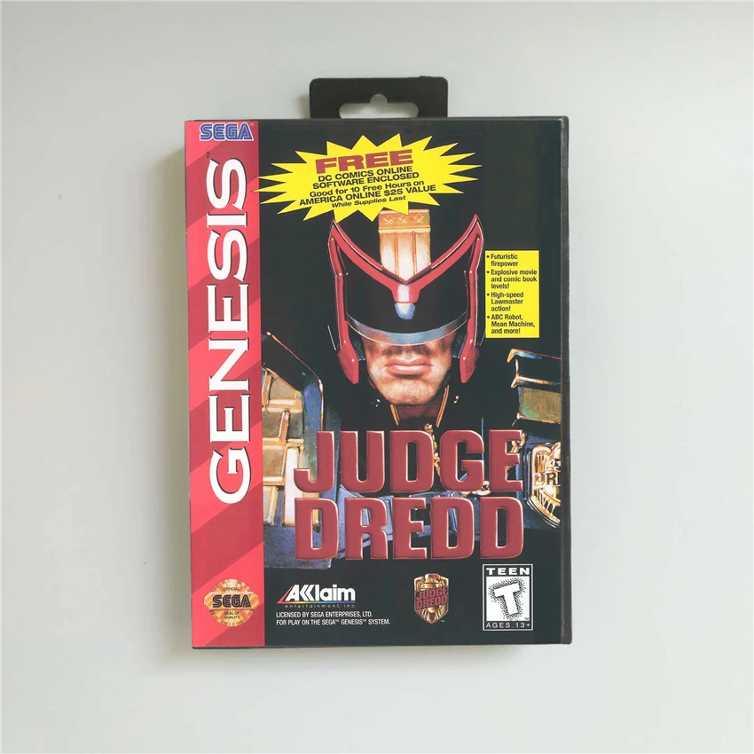 Jugde Dredd - USA Cover With Retail Box 16 Bit MD Game Card for Sega Megadrive Genesis Video Game Console
Jugde Dredd - USA Cover With Retail Box 16 Bit MD Game Card for Sega Megadrive Genesis Video Game Console