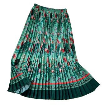 Korean Style Fashion Women Spring Calf-length Vintage Skirt High Waisted Elegant Floral Print Pleated Midi Skirts For Mujer
Korean Style Fashion Women Spring Calf-length Vintage Skirt High Waisted Elegant Floral Print Pleated Midi Skirts For Mujer