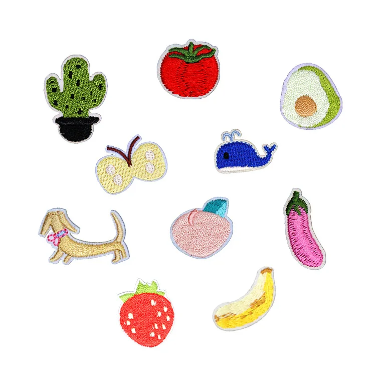 

Cute 1pc Cherry Watermelon Strawberry Pineapple Avocado Fruit Embroidery Patches for Clothing Iron on Clothes Appliques Badge