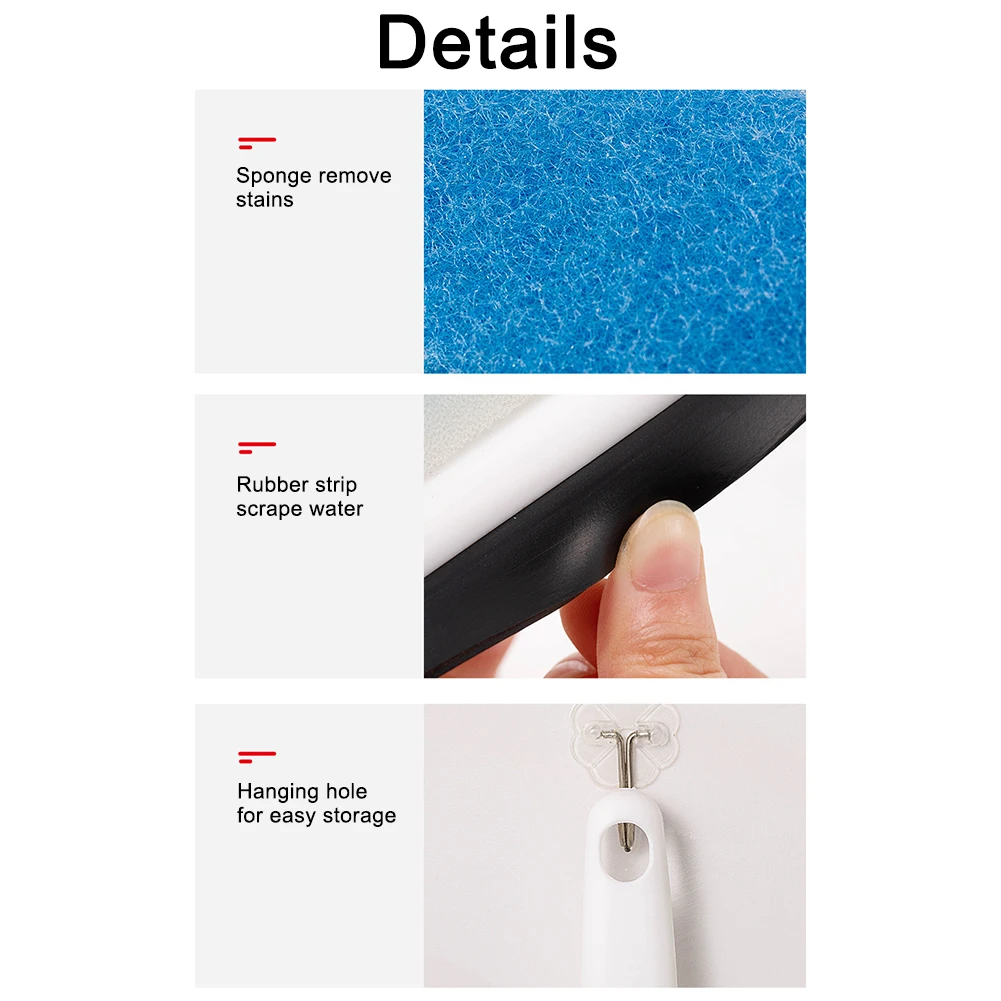 Generic 2in1 Double Sided Window Squeegee Sponge Bathroom Window
