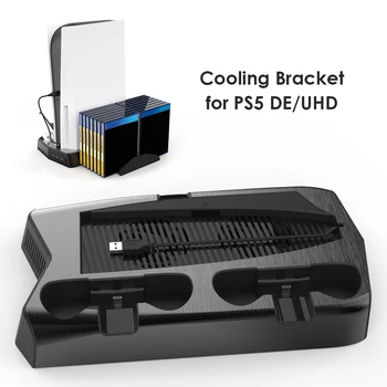 For PS5 Vertical Cooling Stand Dual Controller Charger Fast Charging Station 14 Game Slots 3 HUB For Playstation 5 Cooling Fan
For PS5 Vertical Cooling Stand Dual Controller Charger Fast Charging Station 14 Game Slots 3 HUB For Playstation 5 Cooling Fan