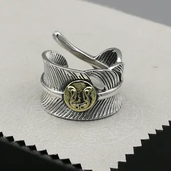 Punk Thai Silver men's Ring Open-ended Sterling Silver S925 Feather Ring
Punk Thai Silver men's Ring Open-ended Sterling Silver S925 Feather Ring
