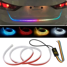 RGB LED Car Trunk Tail Light Brake Turn Signal Flow Strip Lamp Decor Rear Lights Reverse Warning Lamp Universal Car Accessories
RGB LED Car Trunk Tail Light Brake Turn Signal Flow Strip Lamp Decor Rear Lights Reverse Warning Lamp Universal Car Accessories