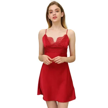 Spring And Summer New Sleeveless Thin Suspender Pajamas Women Imitation Silk Sexy Nightdress Simple Suspender Pajamas
Spring And Summer New Sleeveless Thin Suspender Pajamas Women Imitation Silk Sexy Nightdress Simple Suspender Pajamas