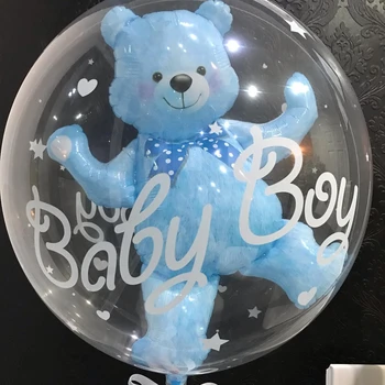 4D Transparent Baby Girl/Boy Bear Bubble Ball Birthday Party Blue/Pink Balloon Baby Shower Gender Reveal Decor DIY Gift Supplies
4D Transparent Baby Girl/Boy Bear Bubble Ball Birthday Party Blue/Pink Balloon Baby Shower Gender Reveal Decor DIY Gift Supplies