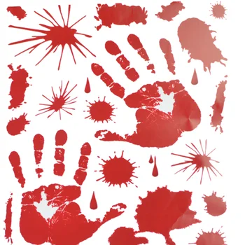 2pcs/set Peel and Stick Removable Scary Horrible Bloody Handprints Wall Sticker Wall Decals for Haunted Houses Party
2pcs/set Peel and Stick Removable Scary Horrible Bloody Handprints Wall Sticker Wall Decals for Haunted Houses Party