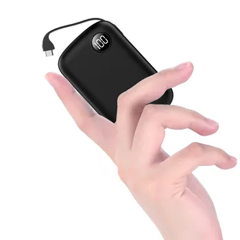 Mini Power Bank 10000mah Thin Digital Display 2.1A Fast Charging 2 In1 Built-in Line Portable Charger Powerbank For Iphone Xiaom
Mini Power Bank 10000mah Thin Digital Display 2.1A Fast Charging 2 In1 Built-in Line Portable Charger Powerbank For Iphone Xiaom