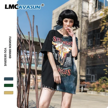 LMCAVASUN Summer 2020 Luxury Korean Girls Punk Streetwear Womens Patchwork Long T Shirt Funny Tops Tee Woman Kawaii Tshirt
LMCAVASUN Summer 2020 Luxury Korean Girls Punk Streetwear Womens Patchwork Long T Shirt Funny Tops Tee Woman Kawaii Tshirt