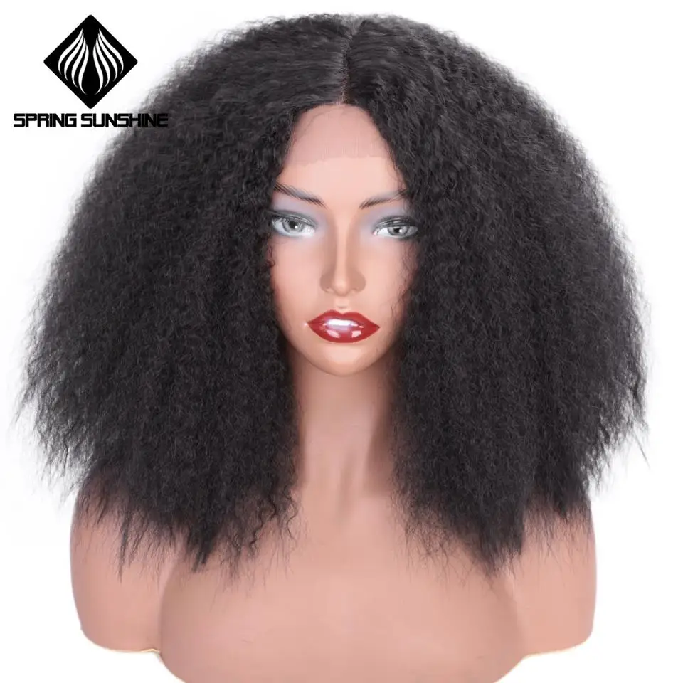 Spring sunshine Yaki Straight Synthetic Lace Front Wig Bob Afro Kinky Straight Curly Medium Length Wigs For Black Women
Spring sunshine Yaki Straight Synthetic Lace Front Wig Bob Afro Kinky Straight Curly Medium Length Wigs For Black Women
