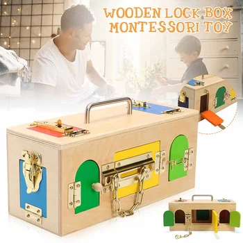 1Pc Wooden Montessori Practical Little Lock Box Baby Early Education Puzzle Unlock Toys Kindergarten Intelligence Teaching Tool
1Pc Wooden Montessori Practical Little Lock Box Baby Early Education Puzzle Unlock Toys Kindergarten Intelligence Teaching Tool
