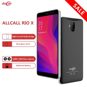 

AllCall Rio X Smart Phone 5.5" 1GB RAM 8GB ROM Android 8.1 Cell Phone Quad Core Dual Cameras 13MP+5MP 2850mAh 3G Mobile Phone