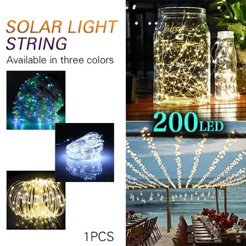 Fairy String Fairy String Light Fairy Light Durable Romantic Super Bright 200LED Solar Power Copper Wire Garden Landscape Lamp
Fairy String Fairy String Light Fairy Light Durable Romantic Super Bright 200LED Solar Power Copper Wire Garden Landscape Lamp