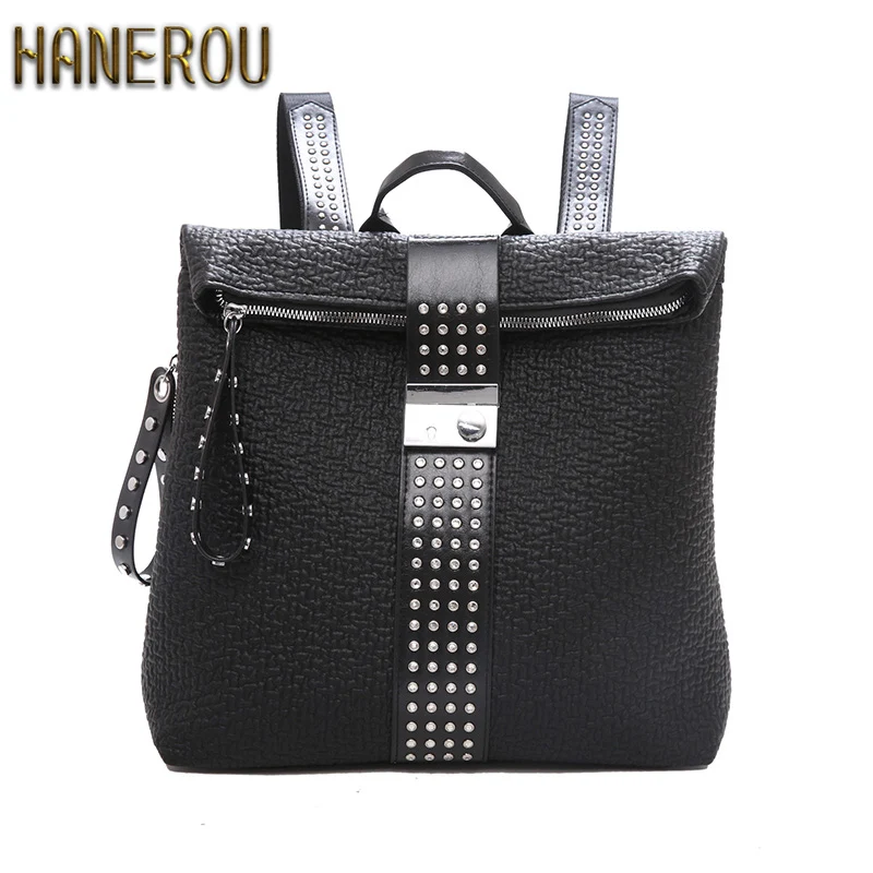 Pu Leather Large Capacity Waterproof Backpack Women Black Ladies Bag Zipper Hasp Women's Tote Backpack Travel Female Backpacks
Pu Leather Large Capacity Waterproof Backpack Women Black Ladies Bag Zipper Hasp Women's Tote Backpack Travel Female Backpacks
