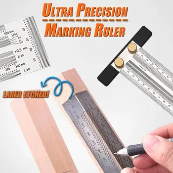 High-precision Scale Ruler T-type Hole Ruler Stainless Scribing Mark Carpenter Measuring Tool Woodworking Line Gauge G7C6
High-precision Scale Ruler T-type Hole Ruler Stainless Scribing Mark Carpenter Measuring Tool Woodworking Line Gauge G7C6