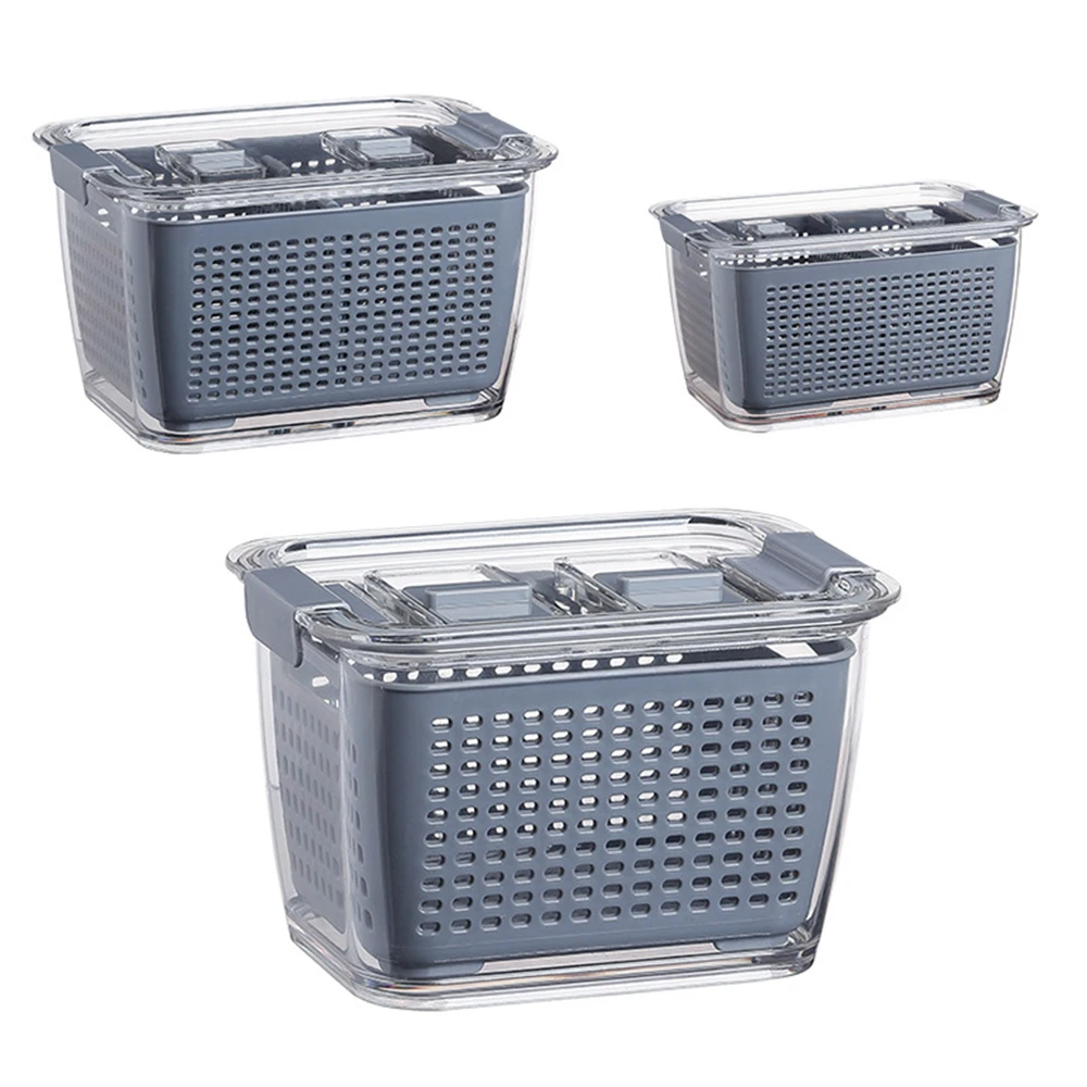 Kitchen Plastic Storage Box Fresh-Keeping Box Refrigerator Fruit Vegetable Drain Crisper Kitchen Storage Containers With Lid
Kitchen Plastic Storage Box Fresh-Keeping Box Refrigerator Fruit Vegetable Drain Crisper Kitchen Storage Containers With Lid