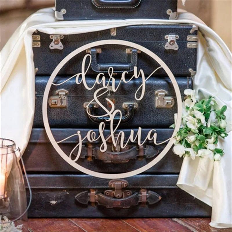 Custom Wedding Sign Hoop Style Circle With Name Wedding Decor Photo Prop Wall Sign for Bride&Groom Unique Wedding Party Gift
Custom Wedding Sign Hoop Style Circle With Name Wedding Decor Photo Prop Wall Sign for Bride&Groom Unique Wedding Party Gift
