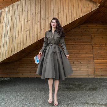 Le Palais Vintage 2020 Original Early Autumn Handsome Slim Long Skirt Trench Safari Style Single Breasted Coats and Jacket Women
Le Palais Vintage 2020 Original Early Autumn Handsome Slim Long Skirt Trench Safari Style Single Breasted Coats and Jacket Women