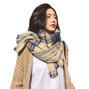 Autumn Winter Navy Plaid Women's Scarf Men Women Thick Cashmere Shawl Yellow Stole Wrap Long Tassel Tippet Poncho Female Scarves
Autumn Winter Navy Plaid Women's Scarf Men Women Thick Cashmere Shawl Yellow Stole Wrap Long Tassel Tippet Poncho Female Scarves