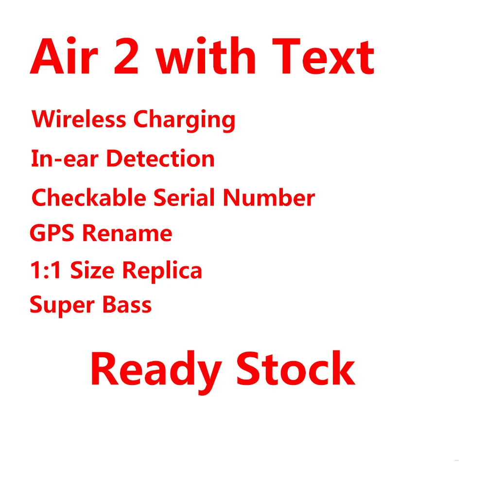 Original TWS AB1536u Air 2 with Text and Logo Wireless Earphones Bluetooth Earphone In-ear Detection Earbuds pk i9000 pro tws
Original TWS AB1536u Air 2 with Text and Logo Wireless Earphones Bluetooth Earphone In-ear Detection Earbuds pk i9000 pro tws