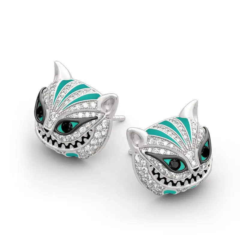 Retro Gothic Crystal Punk Earrings for woman Trendy Skull Stud Earrings Jewelry Halloween Accessories Gift 
Retro Gothic Crystal Punk Earrings for woman Trendy Skull Stud Earrings Jewelry Halloween Accessories Gift