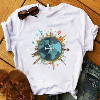 Women T Womens Graphic Travel The World Fashion Summer Cute Printed Top Tshirt Female Tee Shirt Ladies Clothes T-shirt 
Women T Womens Graphic Travel The World Fashion Summer Cute Printed Top Tshirt Female Tee Shirt Ladies Clothes T-shirt