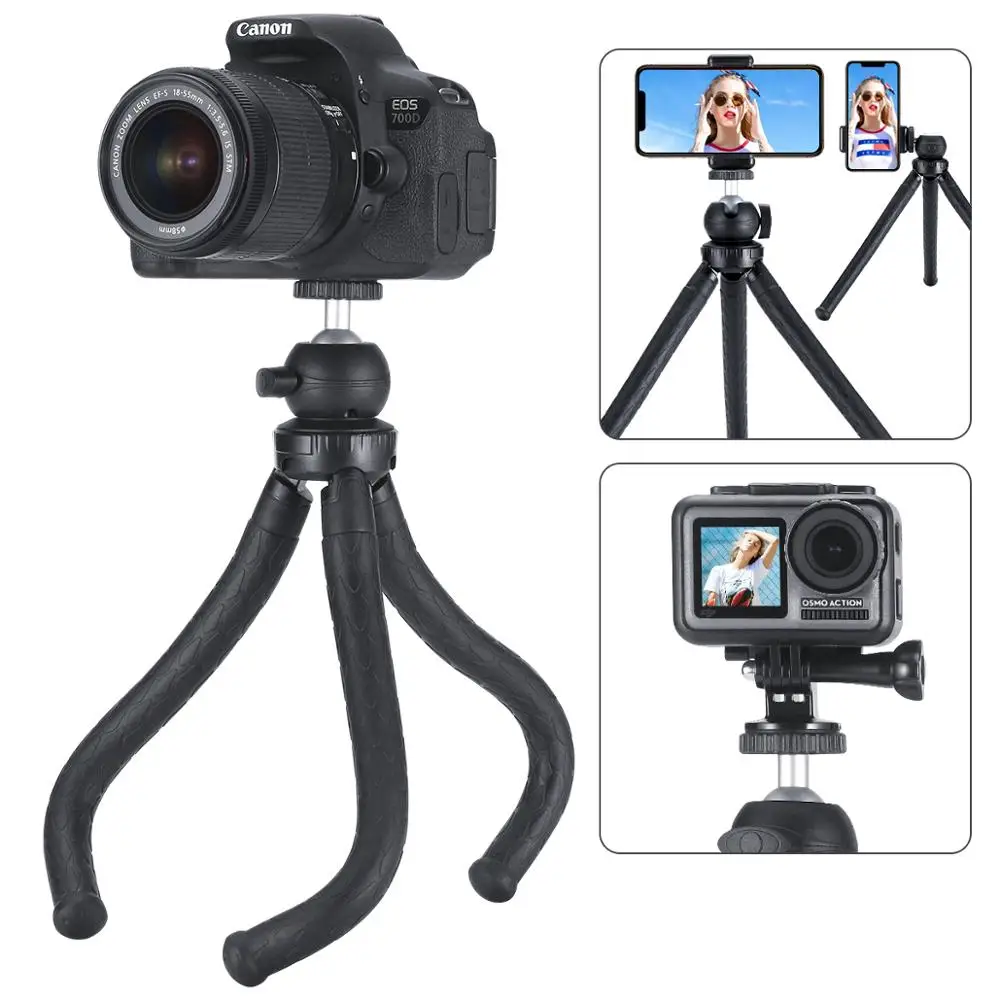 

Ulanzi MT-07 Octopus Tripod Kit W Microphone Light Handle Rig for All-Round Shooting Smartphone Action Camera Gopro Vlogging