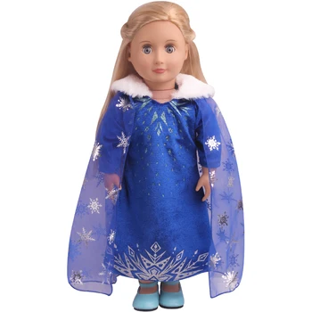 18 inch Girls doll clothes Elsa blue dress + lace cape American newborn skirt Baby toys fit 43 cm baby dolls c853
18 inch Girls doll clothes Elsa blue dress + lace cape American newborn skirt Baby toys fit 43 cm baby dolls c853