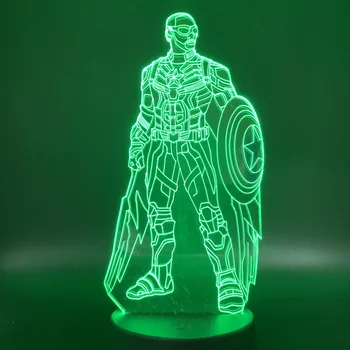 Led Night Light Captain America Touch Sensor Light for Children Live Room Nightlight 7/16 Color Changing Creative Hero 3D Lamp
Led Night Light Captain America Touch Sensor Light for Children Live Room Nightlight 7/16 Color Changing Creative Hero 3D Lamp