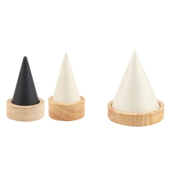 Upscale Boutique Wood Ring Jewelry Display Holder Cone Shaped Organizer Stand Support Finger Rack Bague Crafts Storage Showcase 
Upscale Boutique Wood Ring Jewelry Display Holder Cone Shaped Organizer Stand Support Finger Rack Bague Crafts Storage Showcase