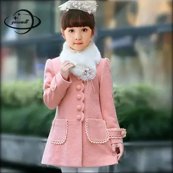 5-15Y kids wool coats winter girls Blends jackets clothing long solid color full collar fashion children's outerwear clothes Y55
5-15Y kids wool coats winter girls Blends jackets clothing long solid color full collar fashion children's outerwear clothes Y55