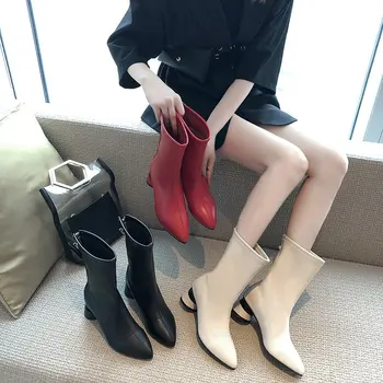 Women White Mid Calf Boots 2020 Fashion Pointed Toe Black Leather Boots Platform Shoes Autumn Women Sexy Heeled Red Sock Boots
Women White Mid Calf Boots 2020 Fashion Pointed Toe Black Leather Boots Platform Shoes Autumn Women Sexy Heeled Red Sock Boots