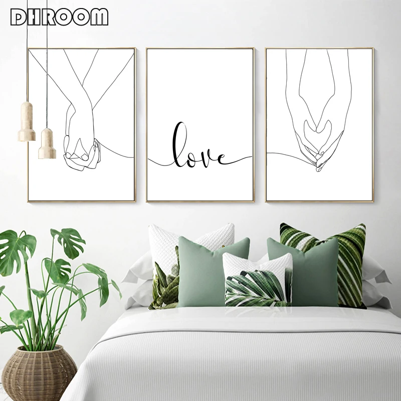 Love Canvas Print Painting Holding Hands Poster Minimalist Line Drawings Wall Art Nordic Sweet Love Wall Pictures Bedroom Decor
Love Canvas Print Painting Holding Hands Poster Minimalist Line Drawings Wall Art Nordic Sweet Love Wall Pictures Bedroom Decor