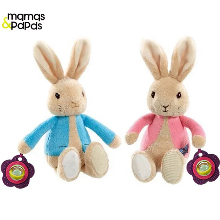 velvet long ear rabbits sub-pacify toy baby to sleep with doll
