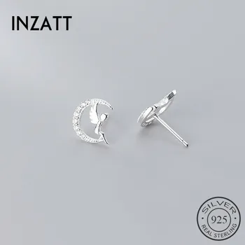 INZATT Real 925 Sterling Silver Zircon Moon Fairy Stud Earrings For Fashion Woman Cute Fine Jewelry MInimalist Accessories Gift
INZATT Real 925 Sterling Silver Zircon Moon Fairy Stud Earrings For Fashion Woman Cute Fine Jewelry MInimalist Accessories Gift