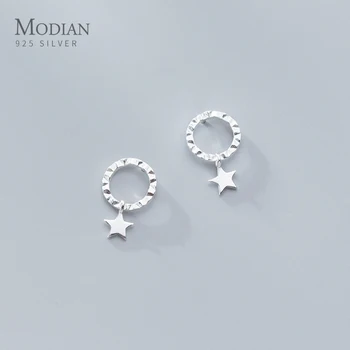 MODIAN Classic Simple Star Dangle Earring for Women Fashion 925 Sterling Silver 3 Color Round Dorp Earring Fine Jewelry Bijoux
MODIAN Classic Simple Star Dangle Earring for Women Fashion 925 Sterling Silver 3 Color Round Dorp Earring Fine Jewelry Bijoux