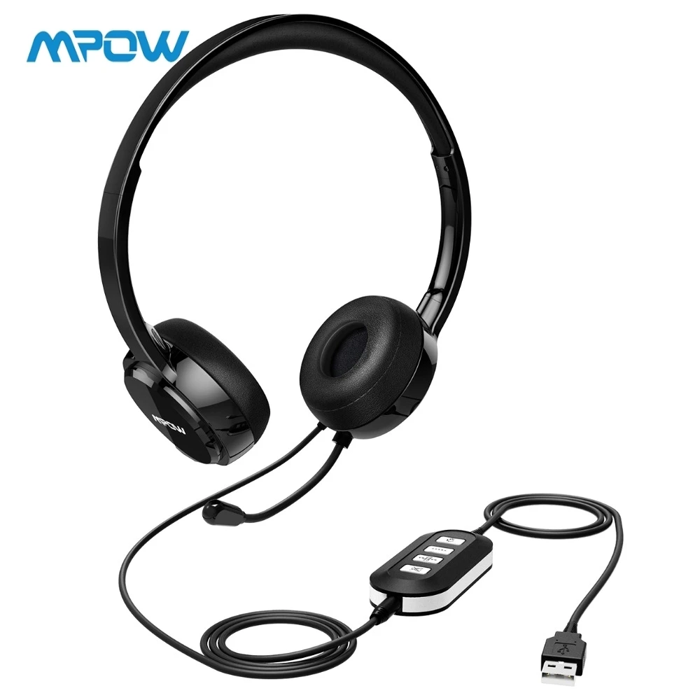Mpow TOP Noise Cancelling Headphones Clear Sound With Mic&In-line Control Wired Headphone With USB/AUX Cable For Call Center
Mpow TOP Noise Cancelling Headphones Clear Sound With Mic&In-line Control Wired Headphone With USB/AUX Cable For Call Center