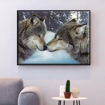 HUACAN Cross Stitch Embroidery Kits 14CT Wolf Animal Cotton Thread Painting DIY Needlework Home Decoration
HUACAN Cross Stitch Embroidery Kits 14CT Wolf Animal Cotton Thread Painting DIY Needlework Home Decoration