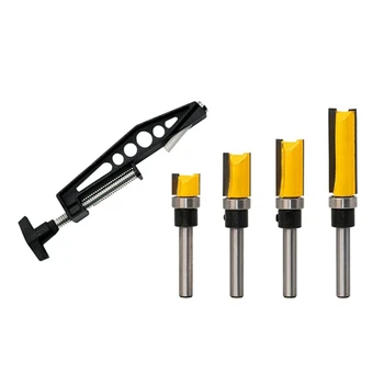 1 Pc Woodworking Bevel Slit Hole Pocket Joints Fixed Clamp with 4Pcs Flush Trim Router Bits Top Bearing Router Bit
1 Pc Woodworking Bevel Slit Hole Pocket Joints Fixed Clamp with 4Pcs Flush Trim Router Bits Top Bearing Router Bit