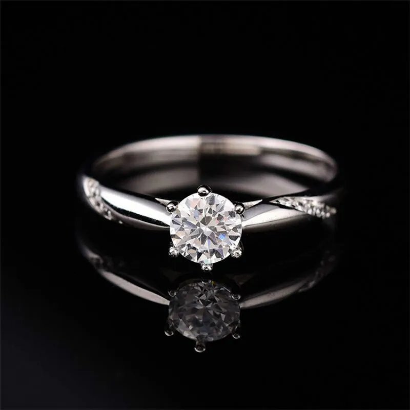 S925 Sterling Sliver Moissanite Ring D-COLOR Super Flash Classic Prong Setting Ring 0.5ct-2ct Rings for Women Fine Jewelry
S925 Sterling Sliver Moissanite Ring D-COLOR Super Flash Classic Prong Setting Ring 0.5ct-2ct Rings for Women Fine Jewelry