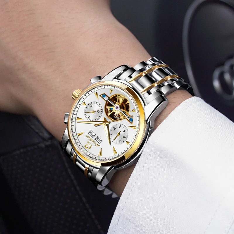 New Automatic Mechanical Watch Fashion Luminous Waterproof Men's Watch Week Calendar Month Display High Quality Business Watch
New Automatic Mechanical Watch Fashion Luminous Waterproof Men's Watch Week Calendar Month Display High Quality Business Watch
