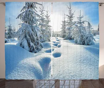 Winter Curtains Winter Landscape with Forest and Blue Sky Frosted Trees Footprints Nature Living Room Bedroom Window Home Decor
Winter Curtains Winter Landscape with Forest and Blue Sky Frosted Trees Footprints Nature Living Room Bedroom Window Home Decor