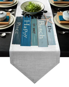 Starfish Wood Beach Table Runner Table Flag Home Party Decorative Tablecloth Table Runners for Wedding
Starfish Wood Beach Table Runner Table Flag Home Party Decorative Tablecloth Table Runners for Wedding