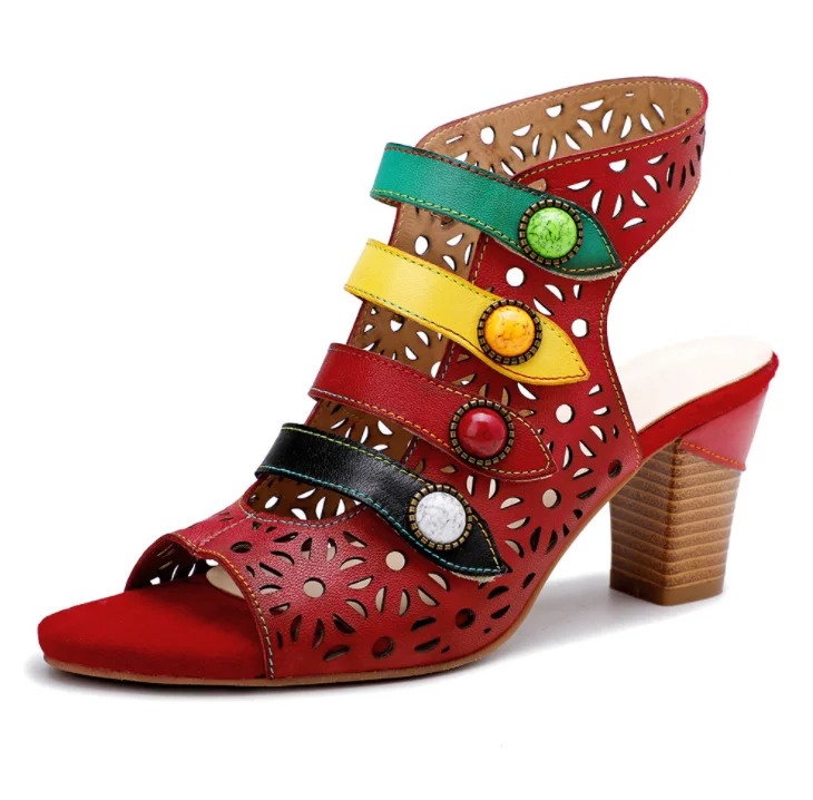 Summer Bohemia new adjustment Velcro pure hand-made color stripe super soft super comfortable sandals with heel sfy55
Summer Bohemia new adjustment Velcro pure hand-made color stripe super soft super comfortable sandals with heel sfy55
