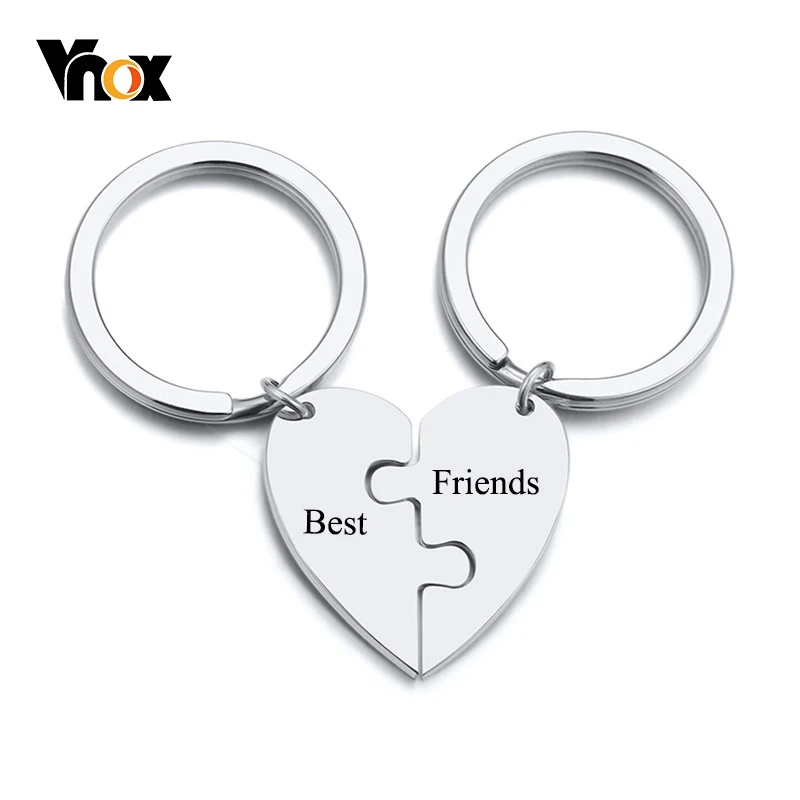 Vnox 2/3 Best Friends Heart Couple Key Chains for Men Women Personalize Custom Engraving Name Love Gifts for Friendship Jewelry
Vnox 2/3 Best Friends Heart Couple Key Chains for Men Women Personalize Custom Engraving Name Love Gifts for Friendship Jewelry
